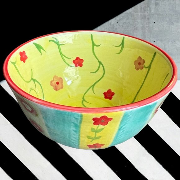 HTF! Kimberly Hodgen Cupcakes and Cartwheels Bowl & Plate Floral Scalloped READ - Picture 9 of 16